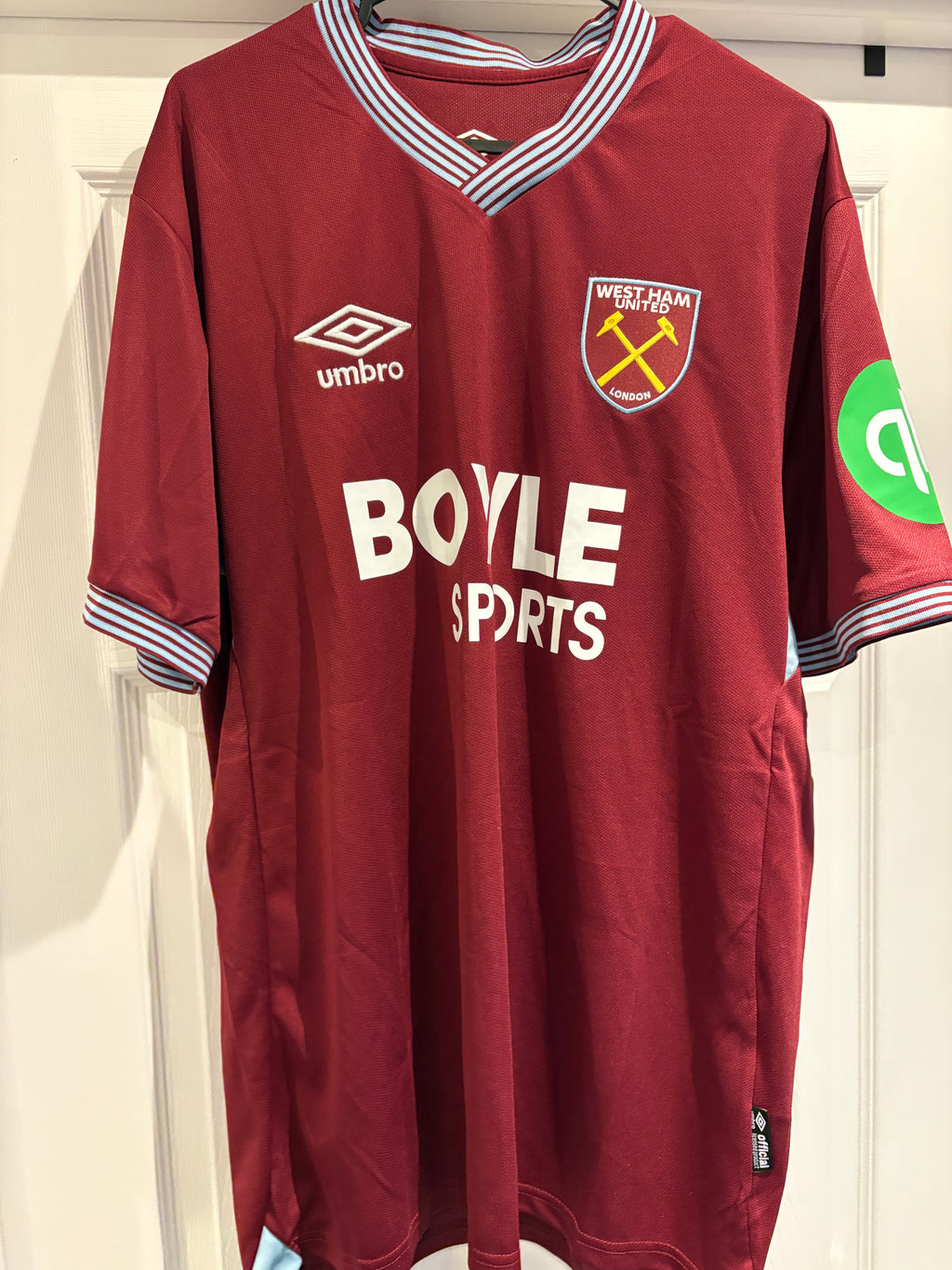 West Ham United 2025/26 Home Shirt – TATY 11 – XL – Premier League Badges