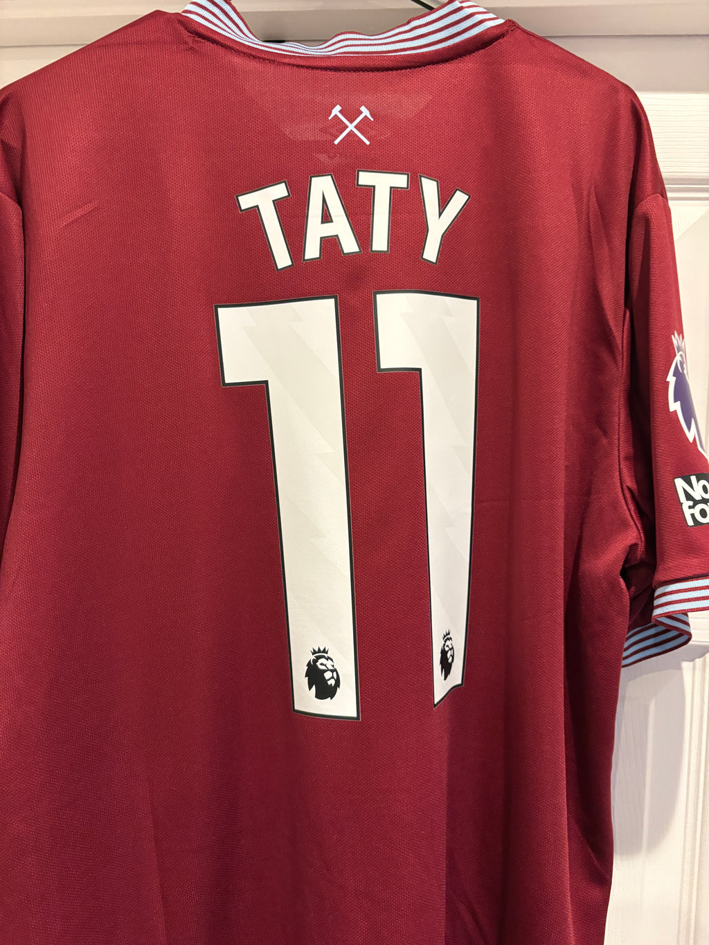 West Ham United 2025/26 Home Shirt – TATY 11 – XL – Premier League Badges