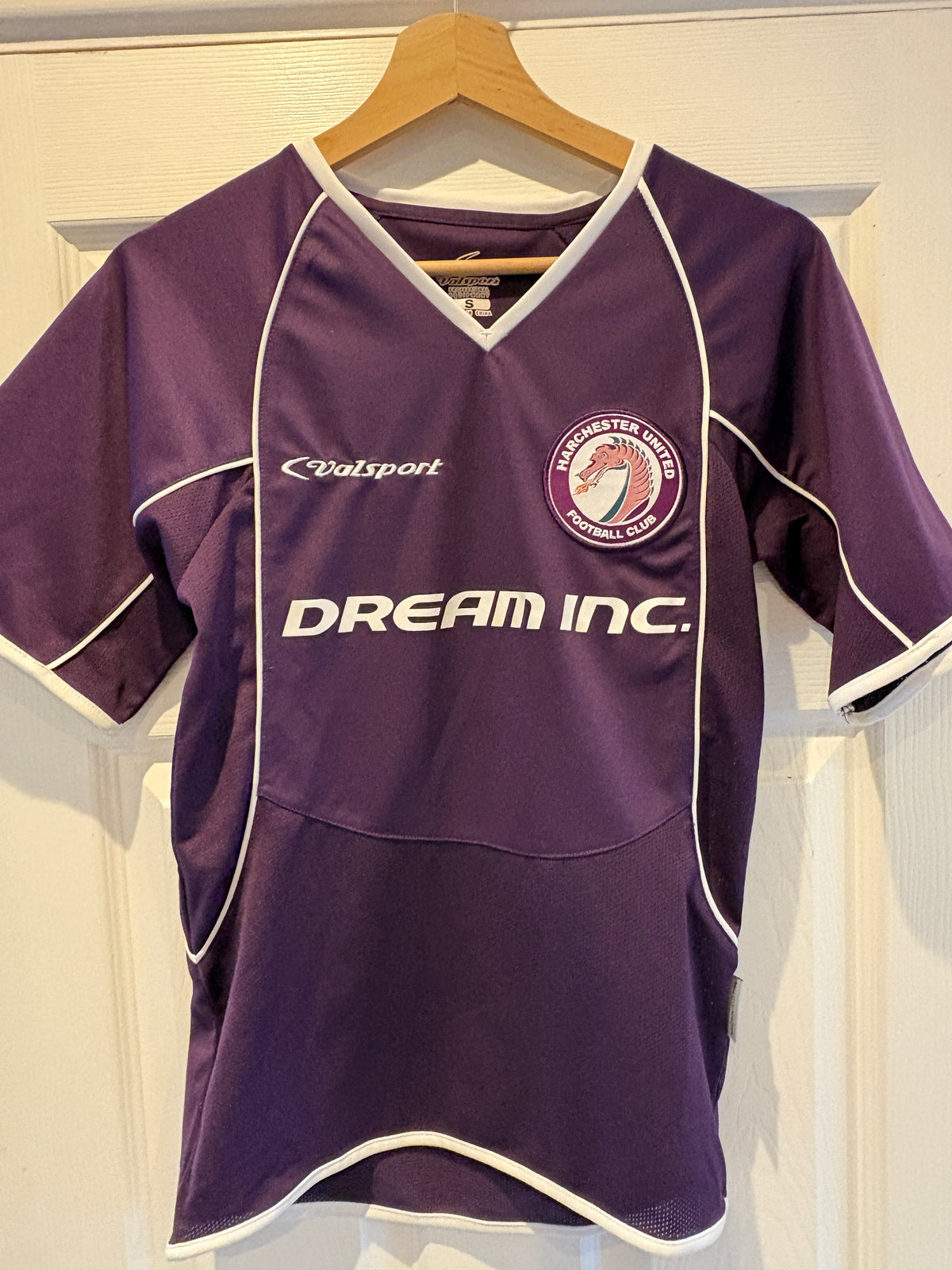 Harchester United FC Home Shirt Dream Team Sky One Valsport Dream Inc Purple Size S