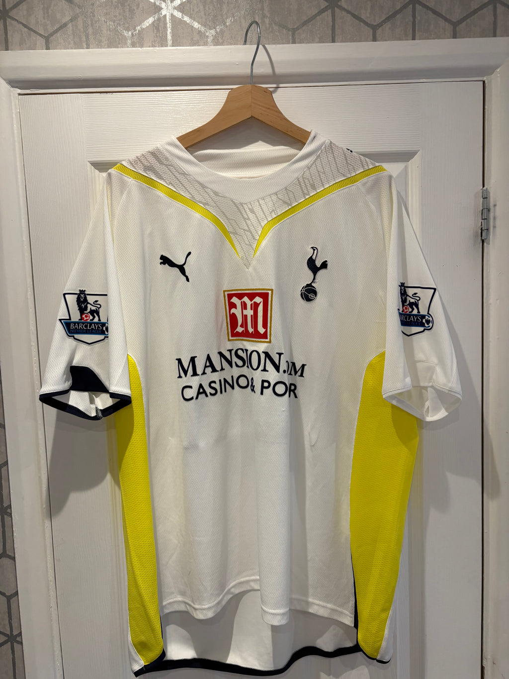 Tottenham Hotspur 2008/09 Home Shirt #18 Defoe Puma XXL Mansion.com Barclays Premier League