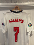 England 2020/21 Home Shirt Grealish #7 Nike XL Euro 2020 Final vs Italy