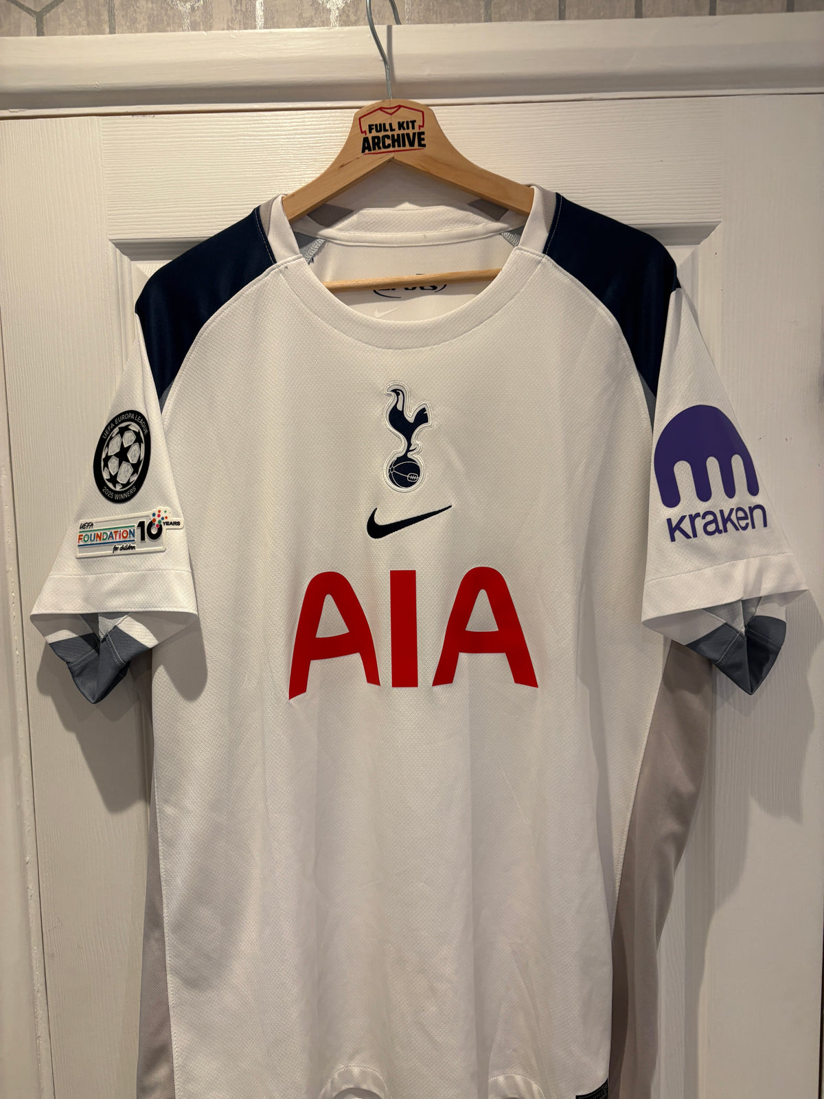 Tottenham Hotspur 2025/26 Home Shirt | Gray 14 | Nike | UEFA Europa League 2025 Winners | XL