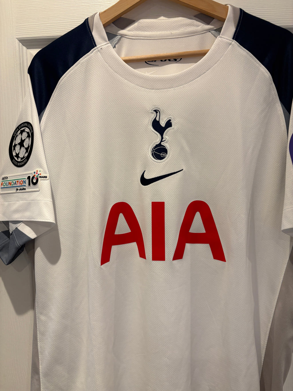 Tottenham Hotspur 2025/26 Home Shirt | Gray 14 | Nike | UEFA Europa League 2025 Winners | XL