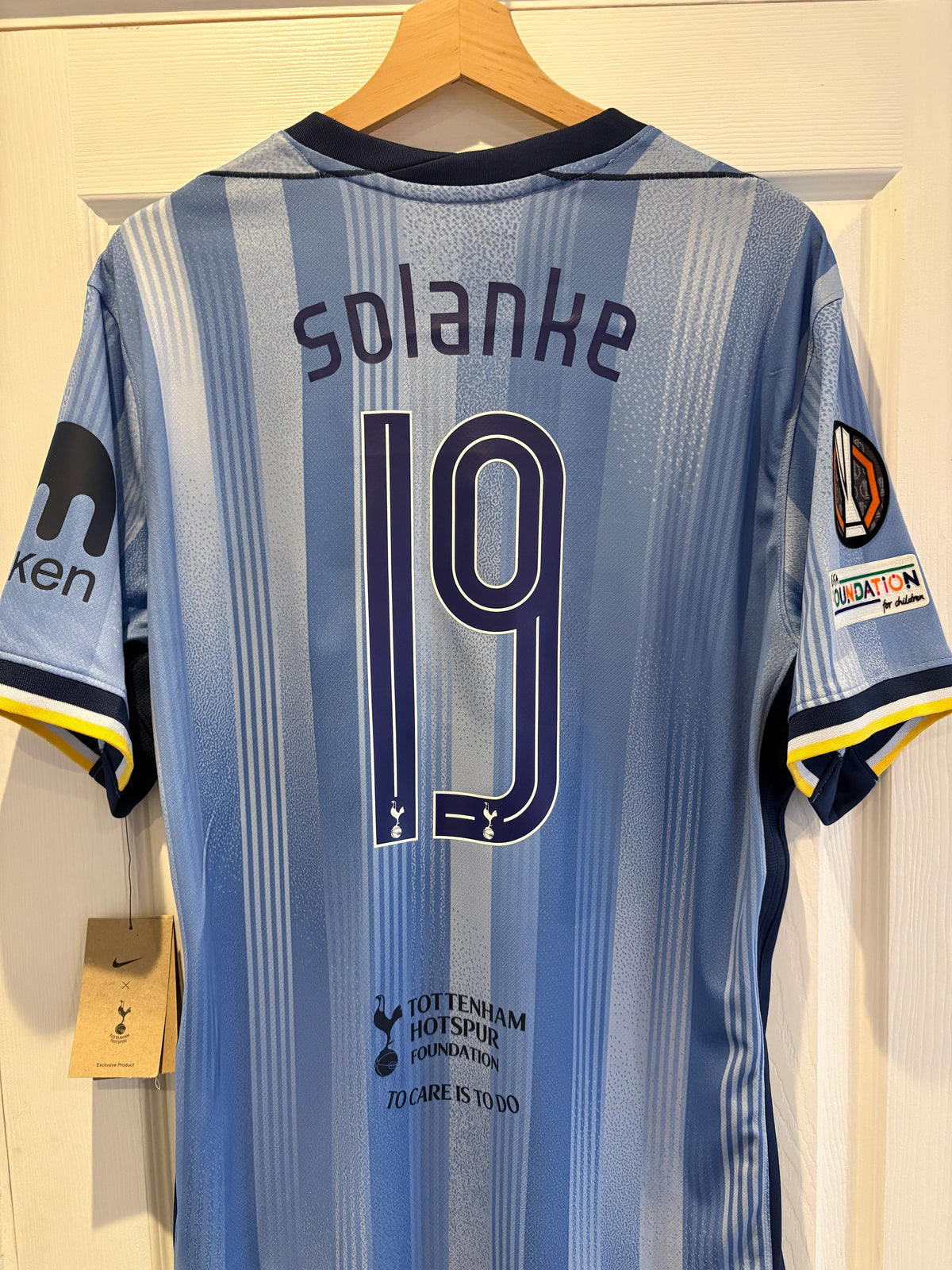Tottenham Hotspur Away Shirt 2024/25 Solanke #19 BNWT Size L Nike Europa League
