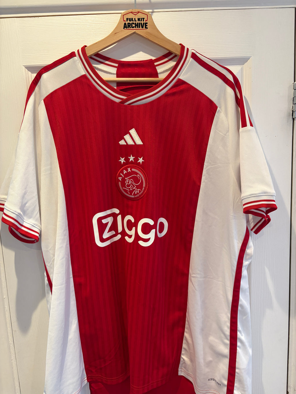 ajax amsterdam 2023/24 home shirt brobbey #9 adidas ziggo eredivisie jersey 2xl slim fit