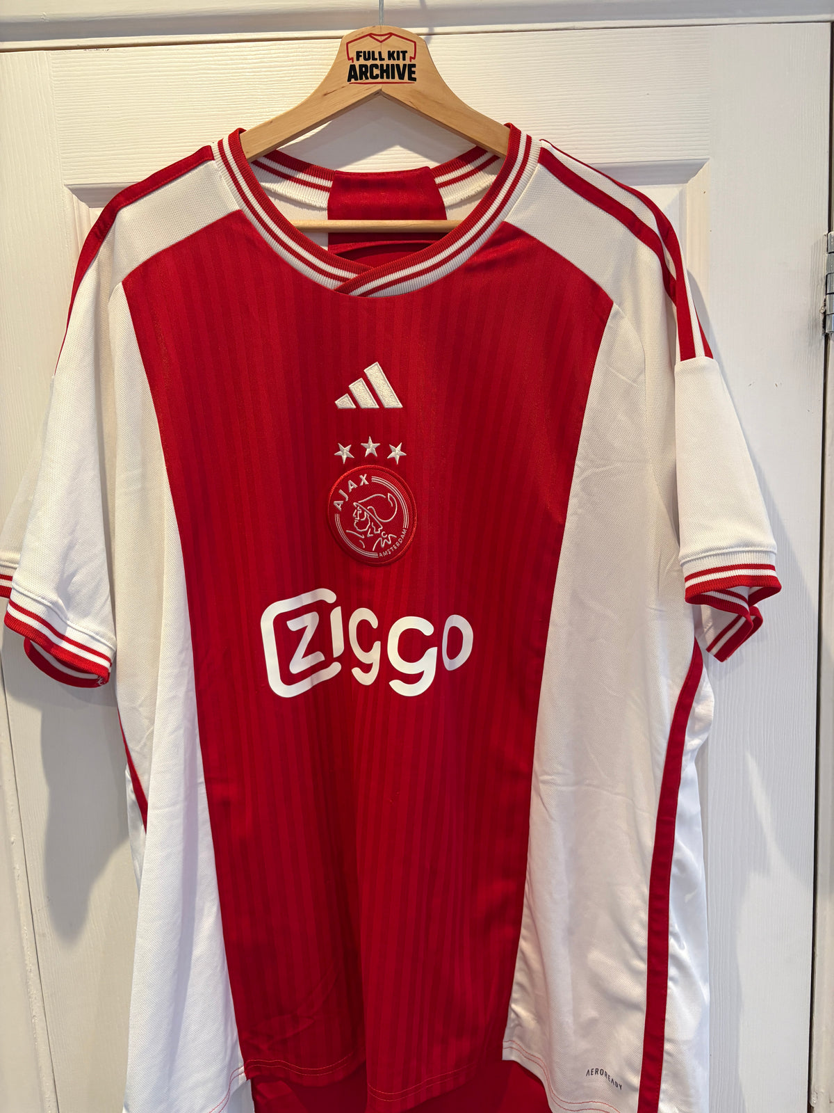 ajax amsterdam 2023/24 home shirt brobbey #9 adidas ziggo eredivisie jersey 2xl slim fit