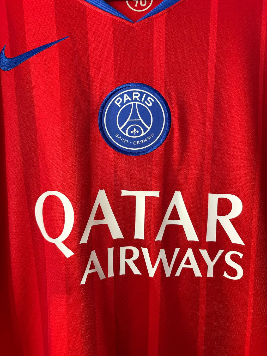 PSG Paris Saint-Germain 2024/25 Away Shirt O.Dembélé 10 Red/Blue Nike Dri-Fit Size L