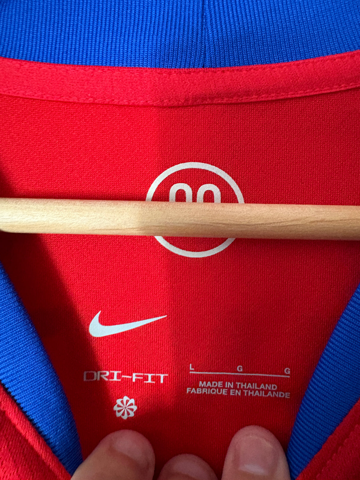 PSG Paris Saint-Germain 2024/25 Away Shirt O.Dembélé 10 Red/Blue Nike Dri-Fit Size L