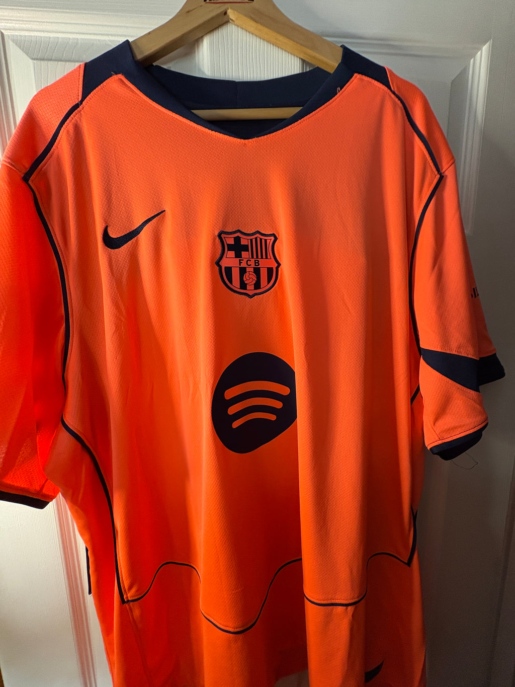 FC Barcelona 2025/26 Third Shirt Raphinha 11 Orange Nike Dri-Fit Champions League Badge Size 3XL