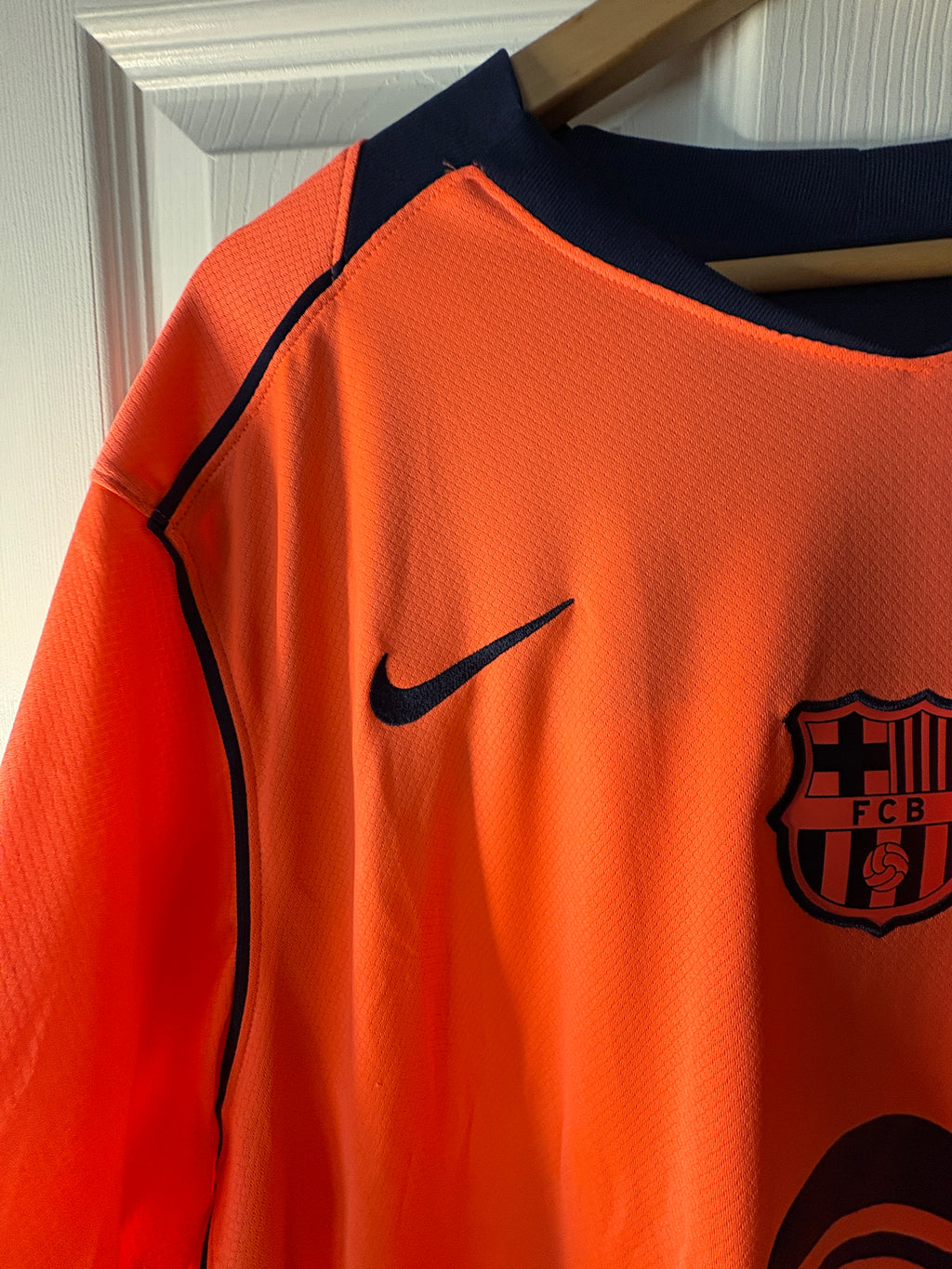 FC Barcelona 2025/26 Third Shirt Raphinha 11 Orange Nike Dri-Fit Champions League Badge Size 3XL