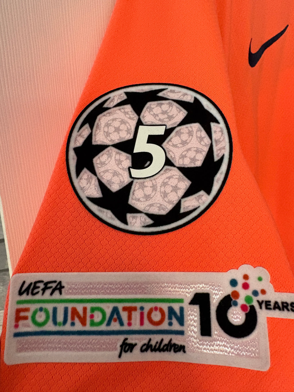 FC Barcelona 2025/26 Third Shirt Raphinha 11 Orange Nike Dri-Fit Champions League Badge Size 3XL