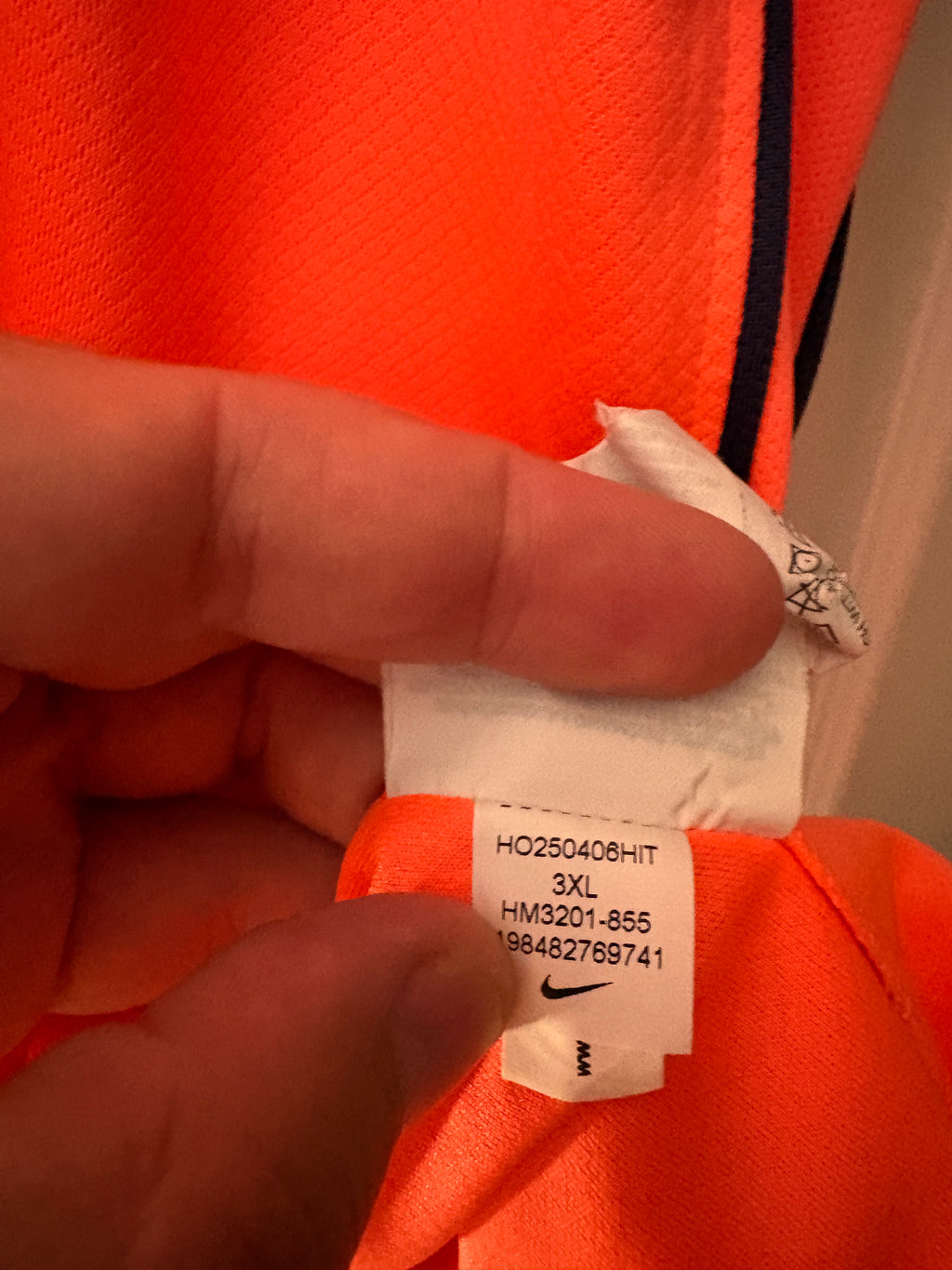 FC Barcelona 2025/26 Third Shirt Raphinha 11 Orange Nike Dri-Fit Champions League Badge Size 3XL