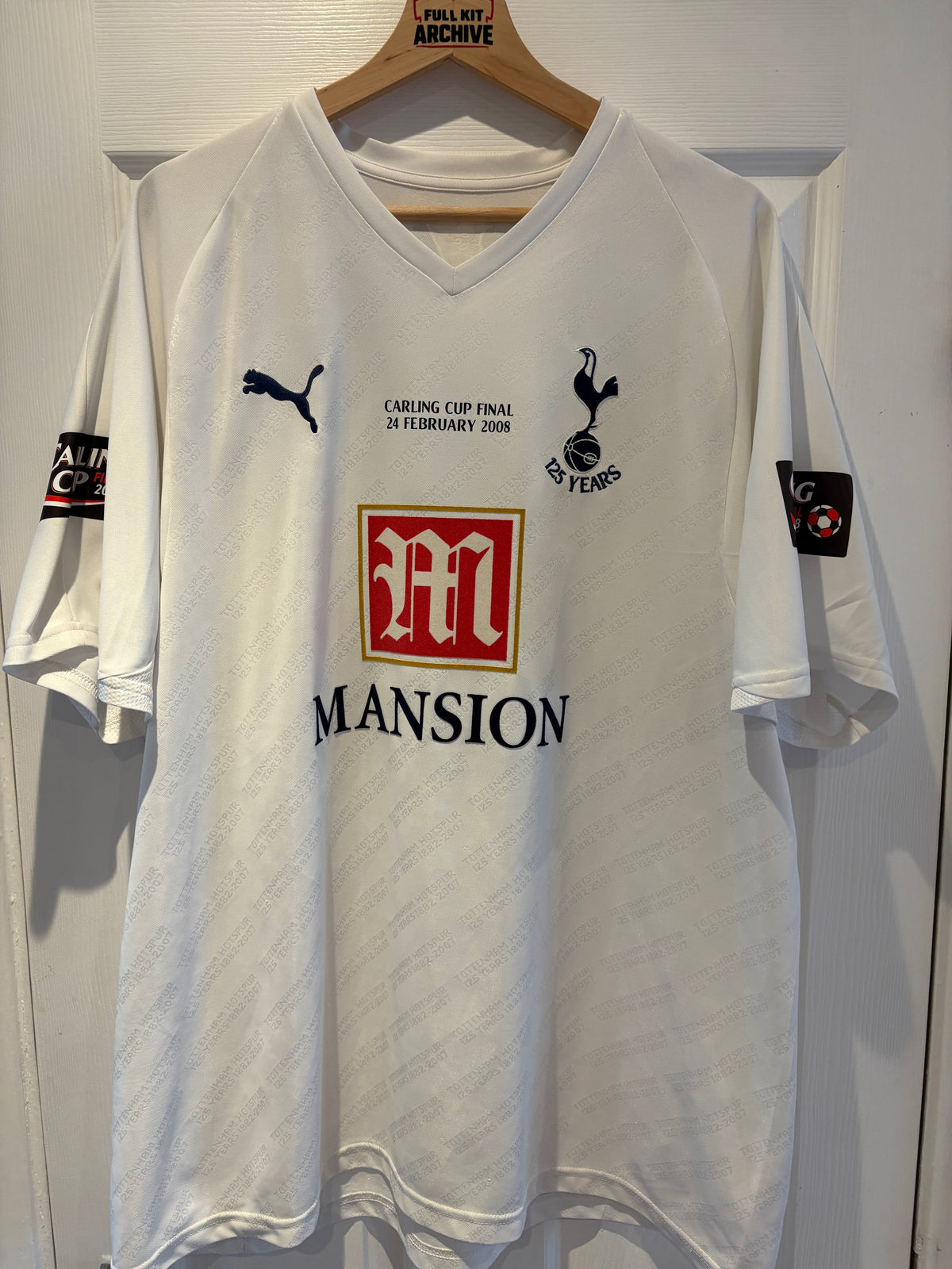 Tottenham Hotspur 2007/08 Home Shirt – Carling Cup Final Berbatov 9 Puma Size XL 125 Years