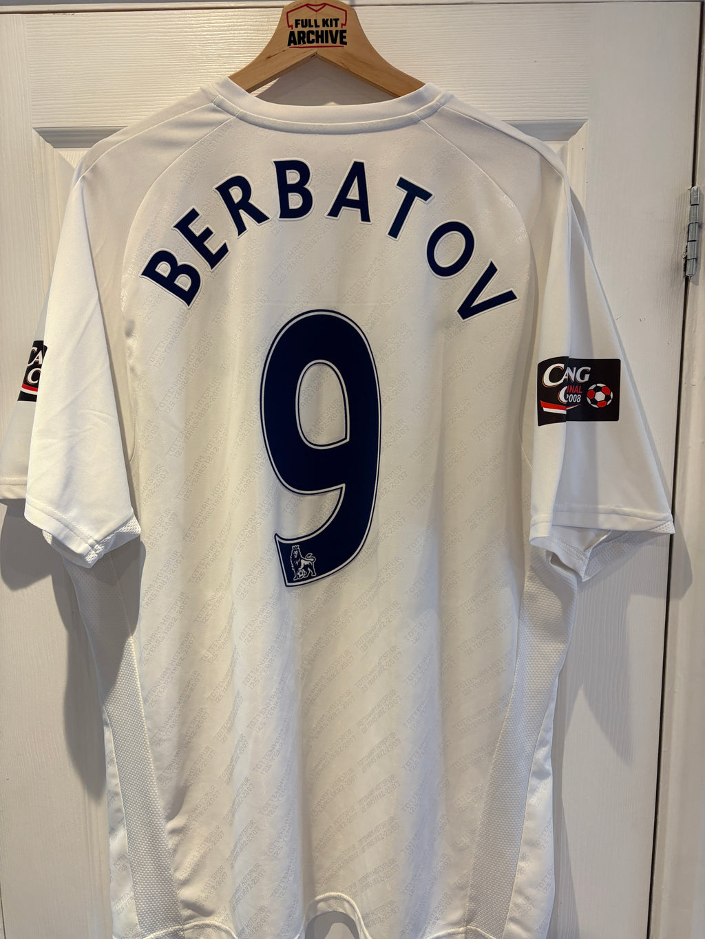 Tottenham Hotspur 2007/08 Home Shirt – Carling Cup Final Berbatov 9 Puma Size XL 125 Years