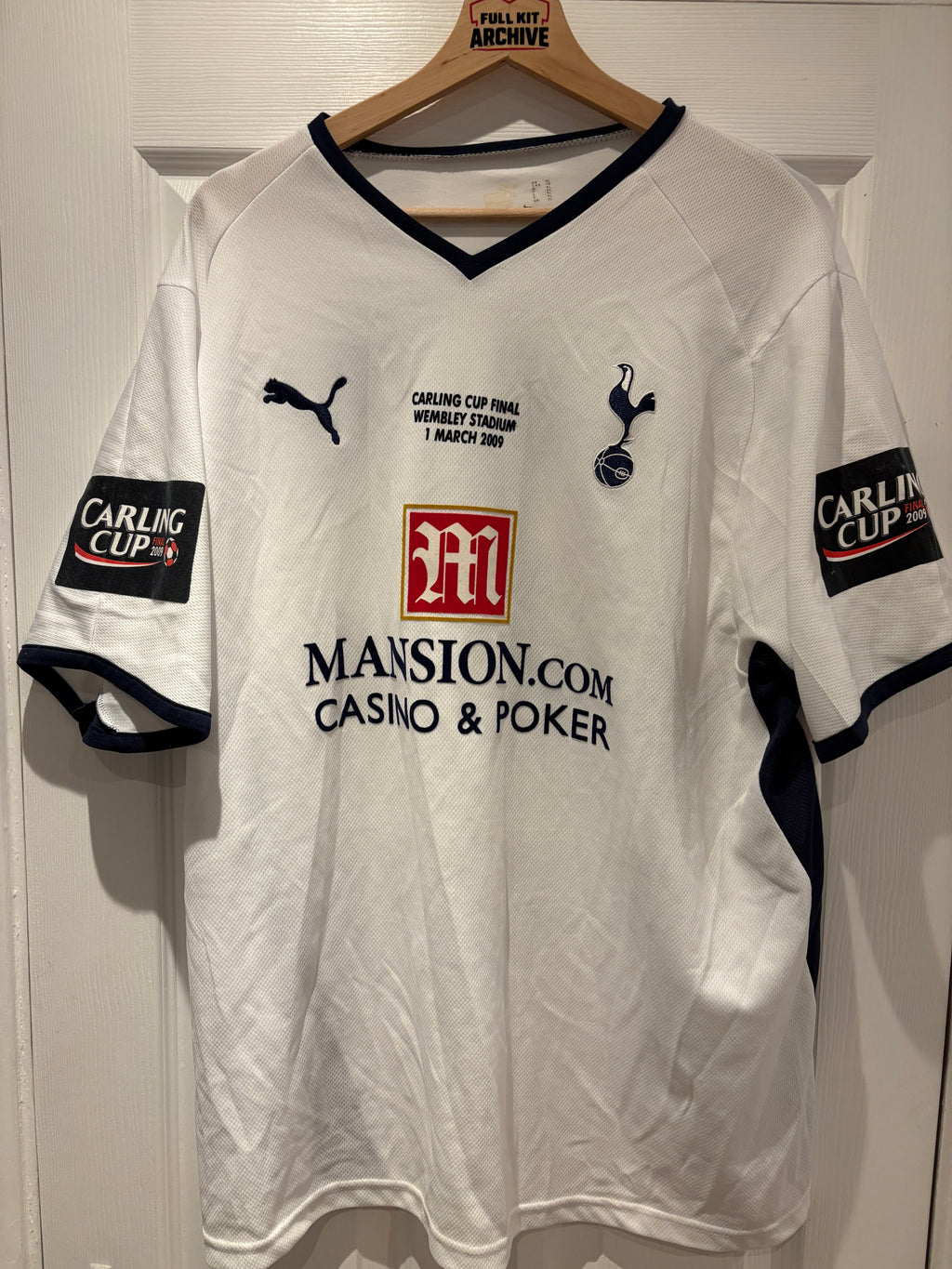 Tottenham Hotspur 2008/09 Home Shirt Pavlyuchenko 9 Carling Cup Final XL Puma